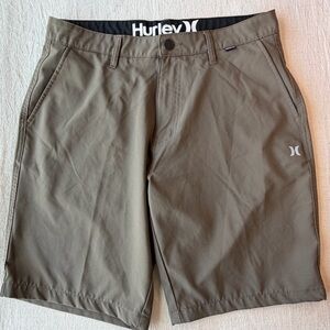 Hurley Men's Olive Green Hybrid Shorts size 32